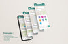 Whatsapp Messenger Template On Mobile Phone And Ui Ux App Presentation Mockup Psd