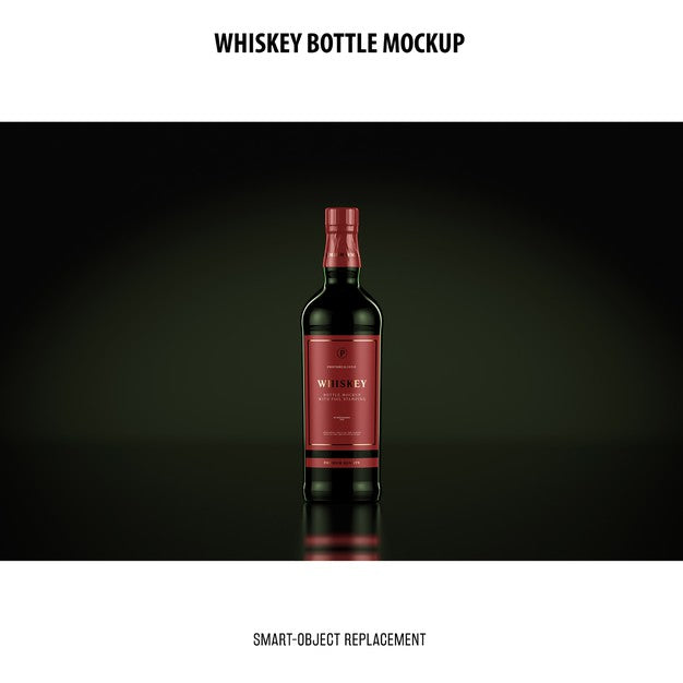 Whiskey Bottle Mockup Psd