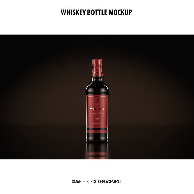 Whiskey Bottle Mockup Psd