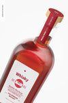 Whisky Bottle Mockup, Close-Up Psd
