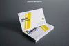 White and Yellow Business Card Mockups