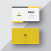White And Yellow Business Card Psd