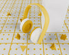 White And Yellow Minimalistic Headphones Wireless Psd