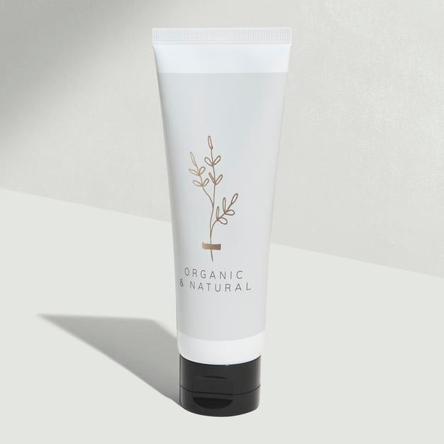 White Beauty Care Tube Mockup Psd