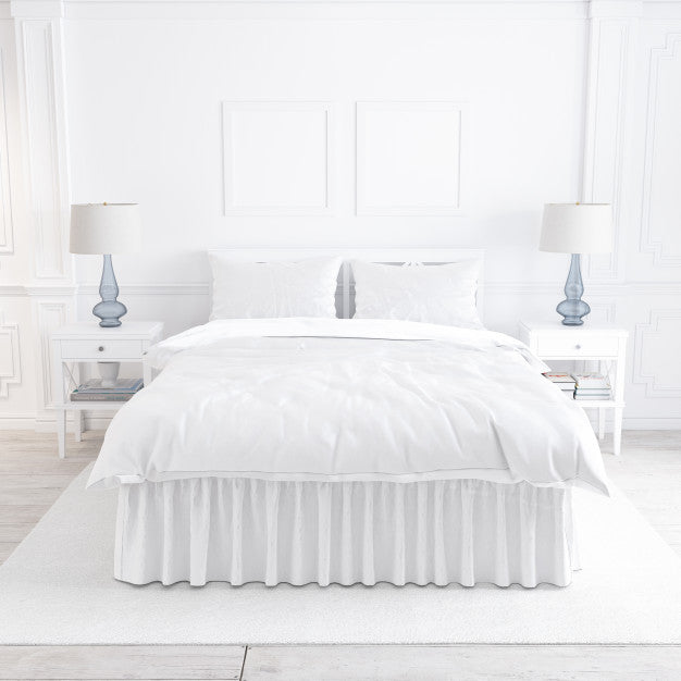 White Bedroom Mockup With Decorative Elements Psd