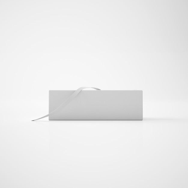 White Box With Ribbon Psd