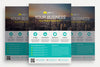 White Business Brochure With Aquamarine Details Psd