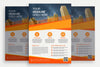 White Business Brochure With Orange Details Psd
