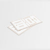 White Business Card Mock Up With Golden Details Psd