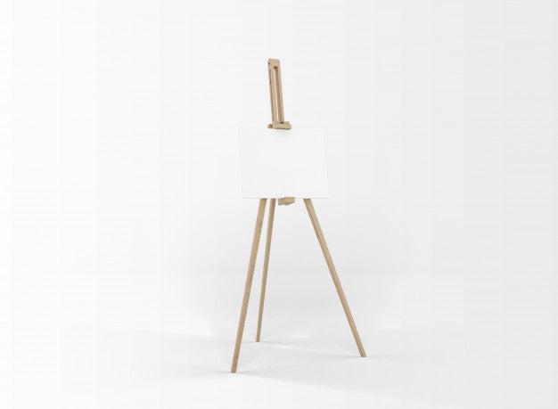 White Canvas On A Easel Psd