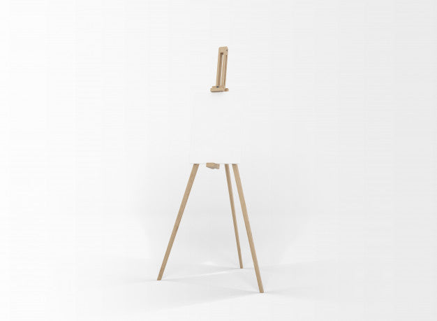 White Canvas On A Easel Psd