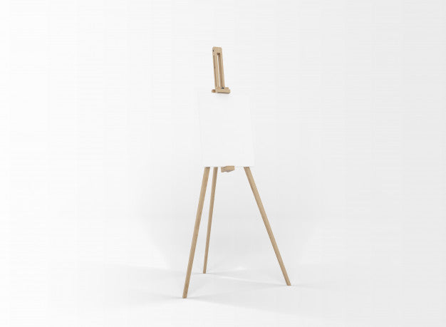 White Canvas On A Easel Psd