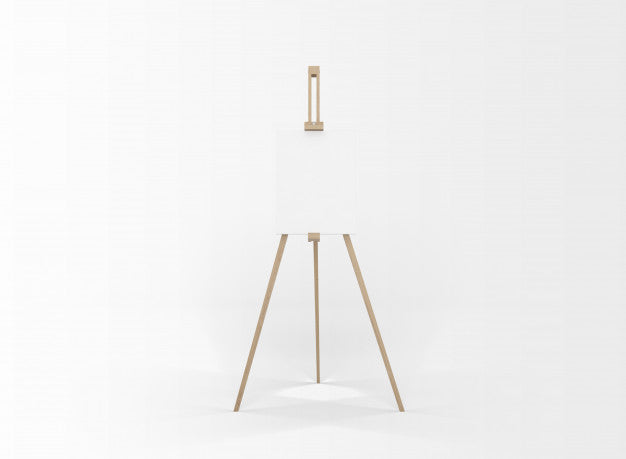 White Canvas On A Easel Psd