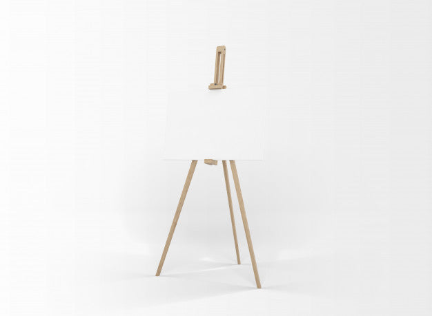 White Canvas On A Easel Psd