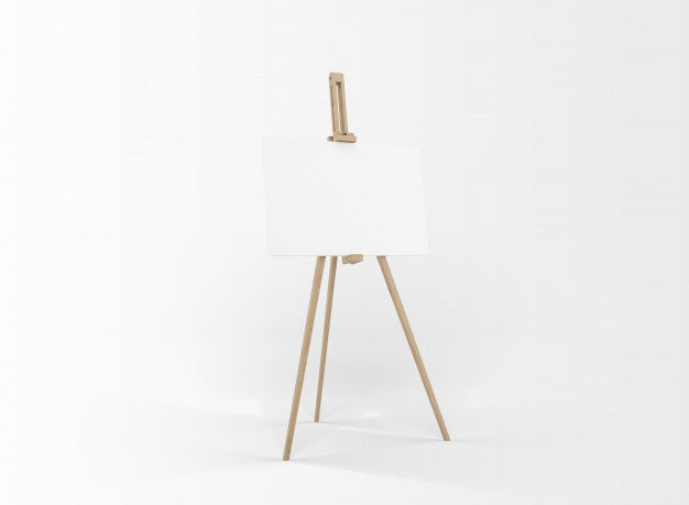 White Canvas On A Easel Psd