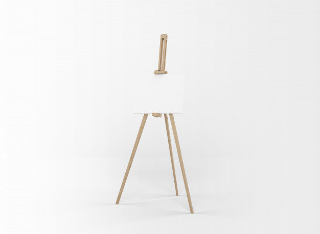 White Canvas On A Easel Psd