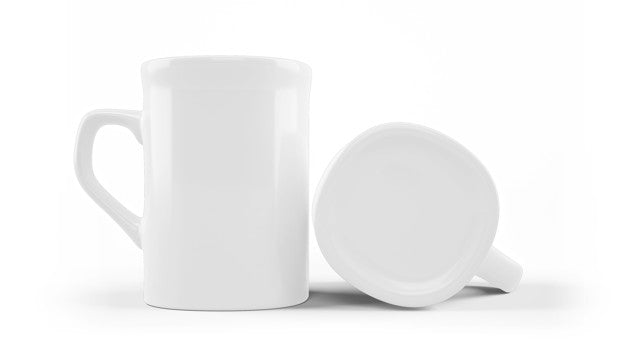 White Ceramic Mug Mockup Isolated Psd