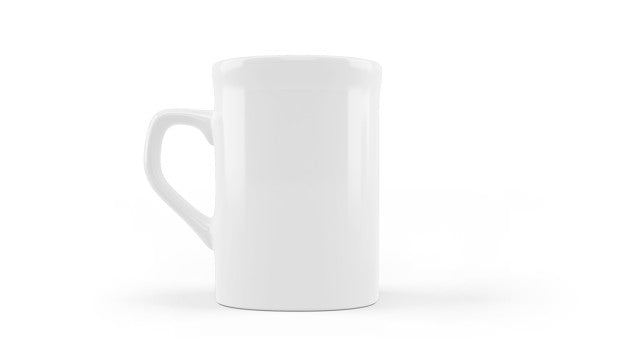 White Ceramic Mug Mockup Isolated Psd