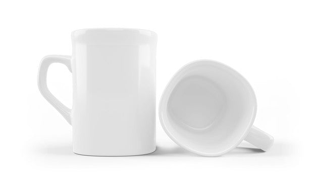 White Ceramic Mug Mockup Isolated Psd