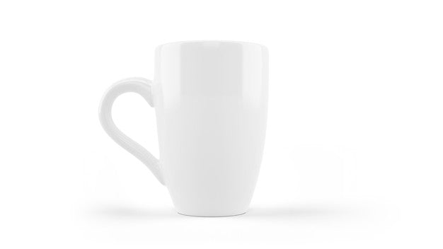 White Ceramic Mug Mockup Isolated Psd