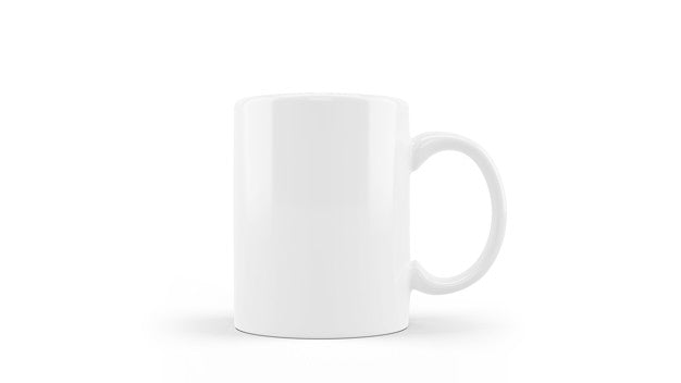 White Ceramic Mug Mockup Isolated Psd