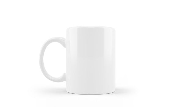 White Ceramic Mug Mockup Isolated Psd
