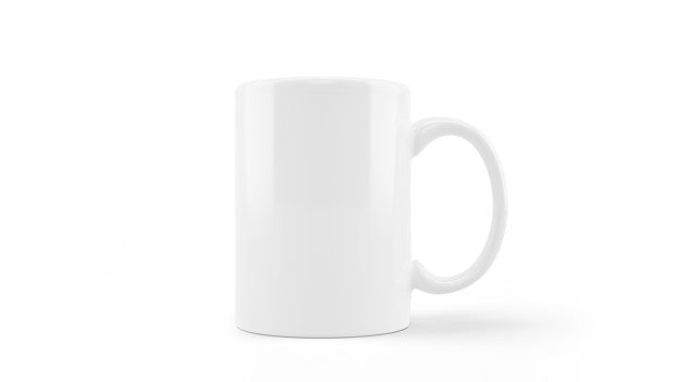 White Ceramic Mug Mockup Isolated Psd