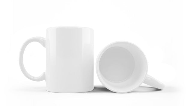 White Ceramic Mug Mockup Isolated Psd