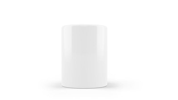 White Ceramic Mug Mockup Isolated Psd