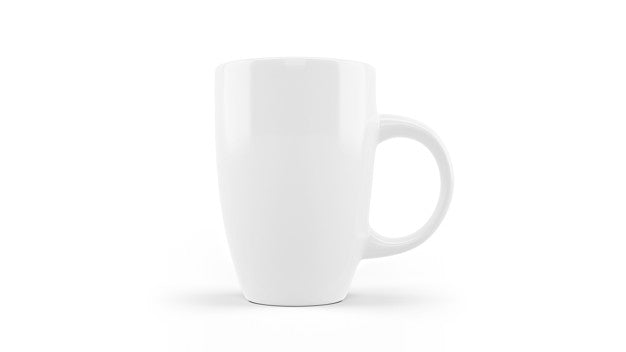 White Ceramic Mug Mockup Isolated Psd