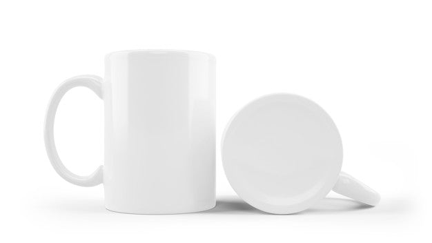 White Ceramic Mug Mockup Isolated Psd