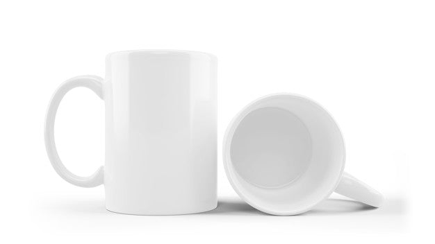 White Ceramic Mug Mockup Isolated Psd