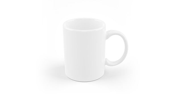 White Ceramic Mug Mockup Isolated Psd