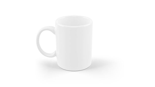 White Ceramic Mug Mockup Isolated Psd