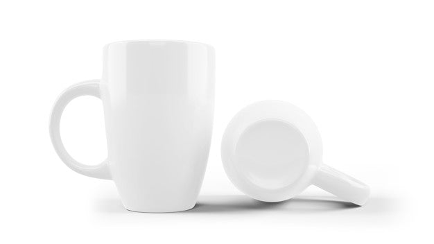 White Ceramic Mug Mockup Isolated Psd