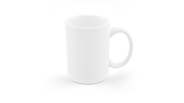 White Ceramic Mug Mockup Isolated Psd