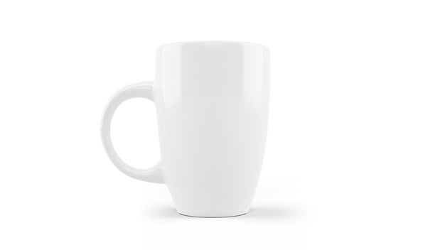 White Ceramic Mug Mockup Isolated Psd