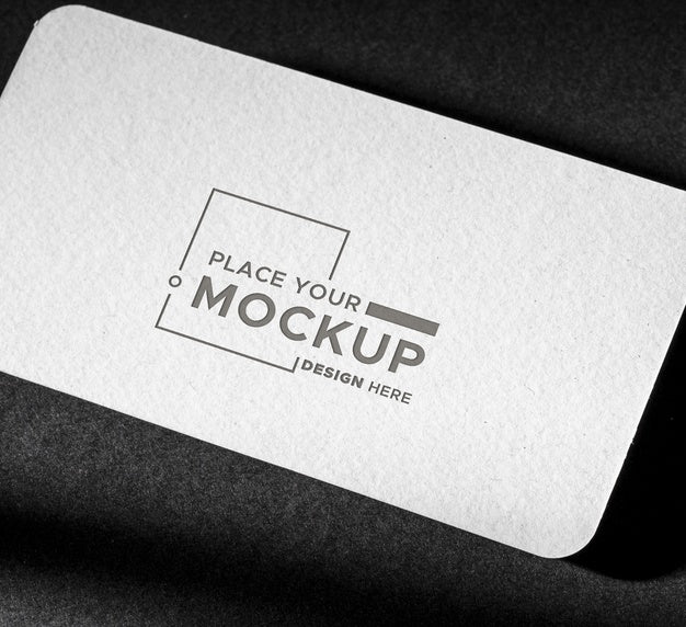White Close-Up Business Card Mock-Up Psd