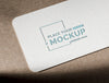 White Close-Up Business Card Mock-Up Psd