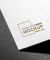 White Close-Up Business Card Mock-Up Psd