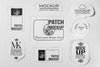 White Clothing Patch Collection Psd