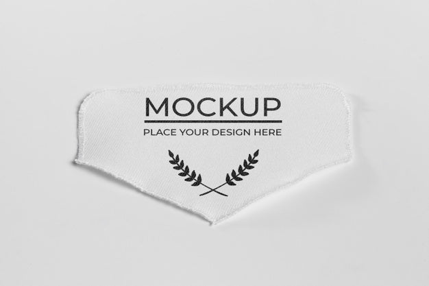 White Clothing Patch Fabric Mock-Up Psd