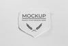 White Clothing Patch Fabric Mock-Up Psd