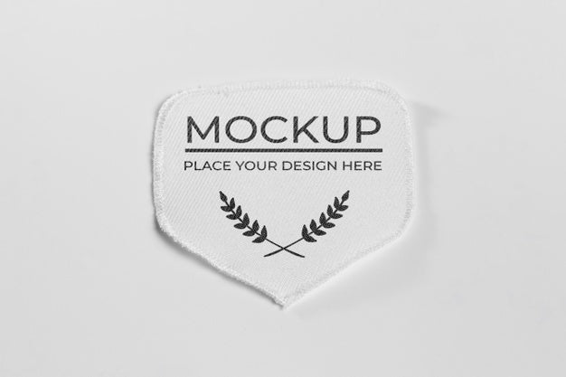 White Clothing Patch Fabric Mock-Up Psd