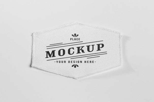 White Clothing Patch Fabric Mock-Up Psd