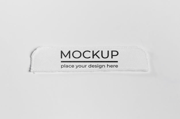 White Clothing Patch Fabric Mock-Up Psd