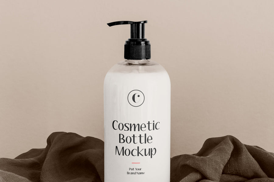 White Cosmetics Bottle Mockup
