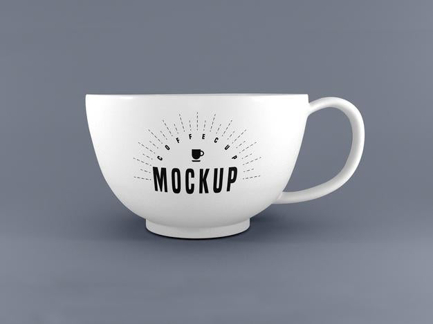 White Cup Mockup Psd