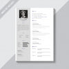 White Cv Template With Silver Details Psd