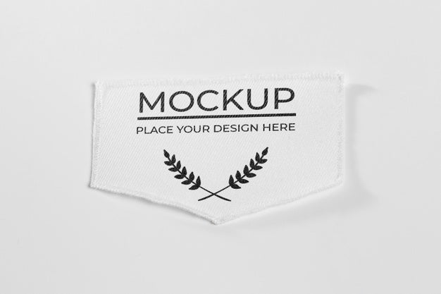 White Fabric Clothing Patch Mock-Up Psd